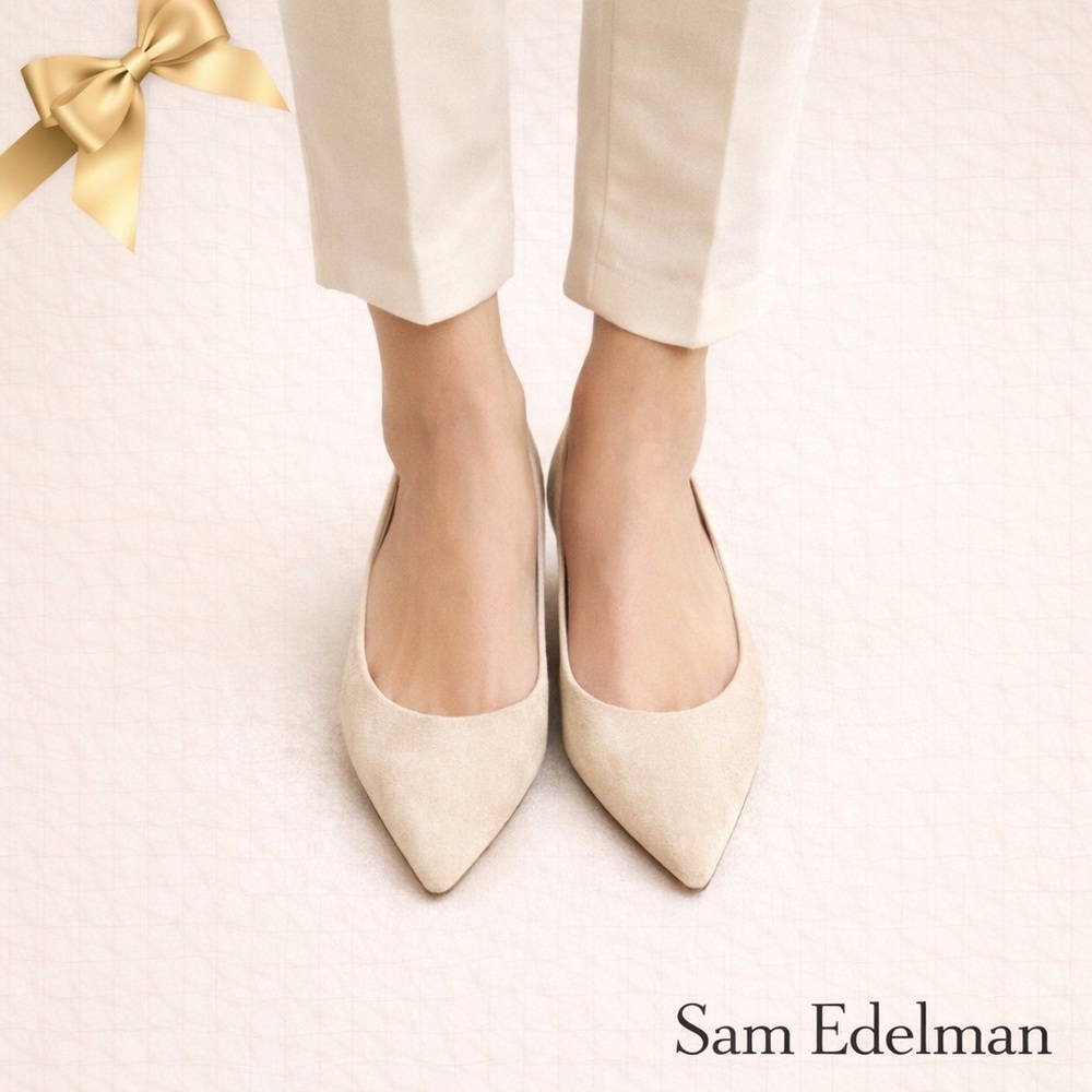 Sam Edelman Wanda Suede Pointed Flats 9 - Picture 1 of 8